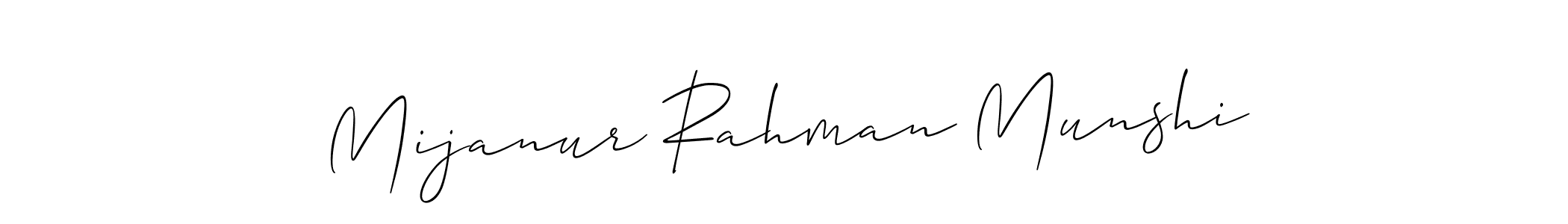 Mijanur Rahman Munshi stylish signature style. Best Handwritten Sign (Allison_Script) for my name. Handwritten Signature Collection Ideas for my name Mijanur Rahman Munshi. Mijanur Rahman Munshi signature style 2 images and pictures png