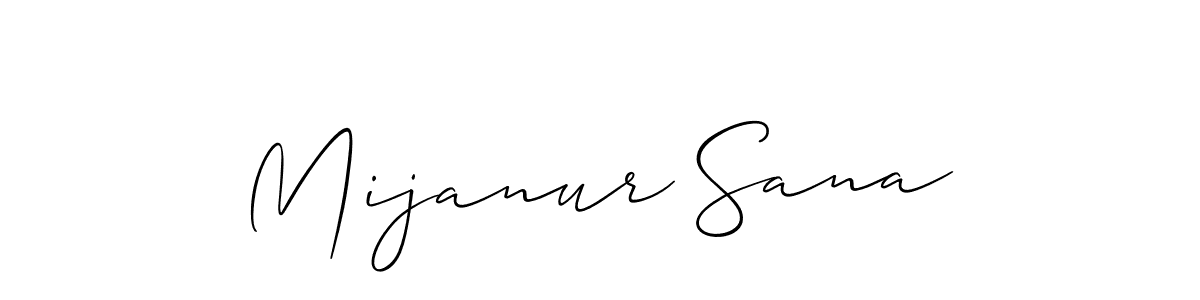It looks lik you need a new signature style for name Mijanur Sana. Design unique handwritten (Allison_Script) signature with our free signature maker in just a few clicks. Mijanur Sana signature style 2 images and pictures png