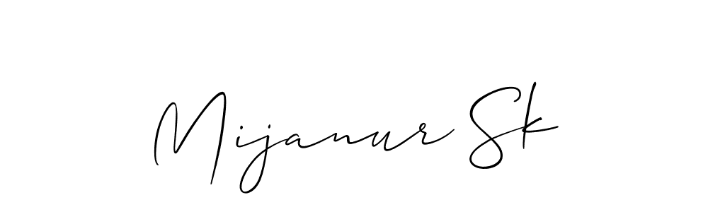 Make a beautiful signature design for name Mijanur Sk. With this signature (Allison_Script) style, you can create a handwritten signature for free. Mijanur Sk signature style 2 images and pictures png