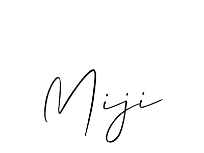 if you are searching for the best signature style for your name Miji. so please give up your signature search. here we have designed multiple signature styles  using Allison_Script. Miji signature style 2 images and pictures png