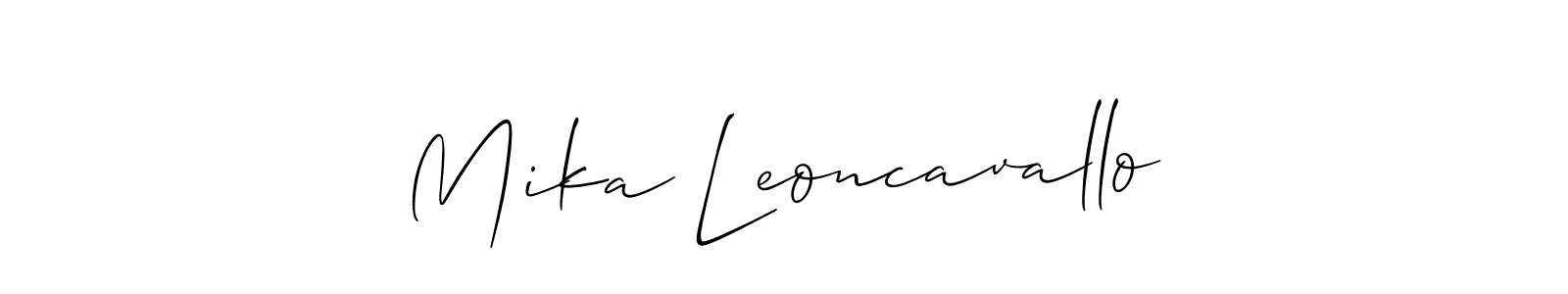 Use a signature maker to create a handwritten signature online. With this signature software, you can design (Allison_Script) your own signature for name Mika Leoncavallo. Mika Leoncavallo signature style 2 images and pictures png