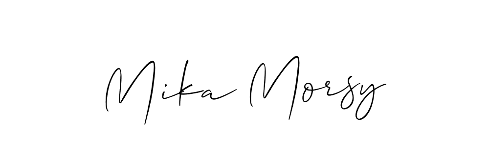 You can use this online signature creator to create a handwritten signature for the name Mika Morsy. This is the best online autograph maker. Mika Morsy signature style 2 images and pictures png