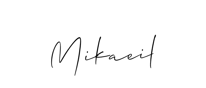 It looks lik you need a new signature style for name Mikaeil. Design unique handwritten (Allison_Script) signature with our free signature maker in just a few clicks. Mikaeil signature style 2 images and pictures png