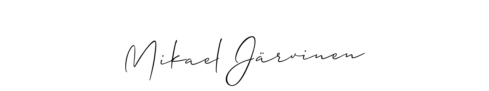 Mikael Järvinen stylish signature style. Best Handwritten Sign (Allison_Script) for my name. Handwritten Signature Collection Ideas for my name Mikael Järvinen. Mikael Järvinen signature style 2 images and pictures png