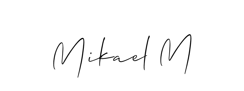 Once you've used our free online signature maker to create your best signature Allison_Script style, it's time to enjoy all of the benefits that Mikael M name signing documents. Mikael M signature style 2 images and pictures png