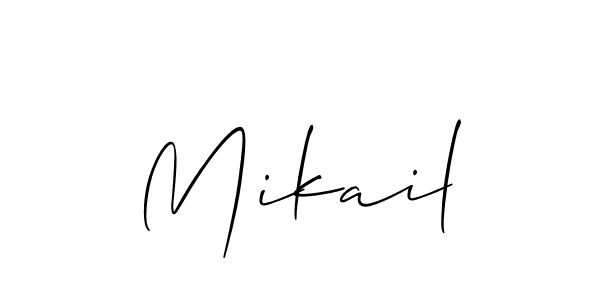 Also we have Mikail name is the best signature style. Create professional handwritten signature collection using Allison_Script autograph style. Mikail signature style 2 images and pictures png