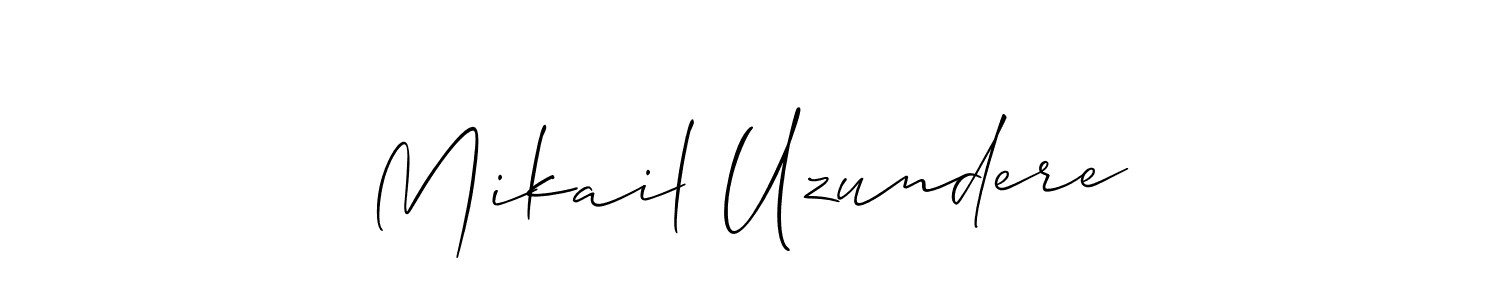 Use a signature maker to create a handwritten signature online. With this signature software, you can design (Allison_Script) your own signature for name Mikail Uzundere. Mikail Uzundere signature style 2 images and pictures png