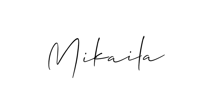 You should practise on your own different ways (Allison_Script) to write your name (Mikaila) in signature. don't let someone else do it for you. Mikaila signature style 2 images and pictures png