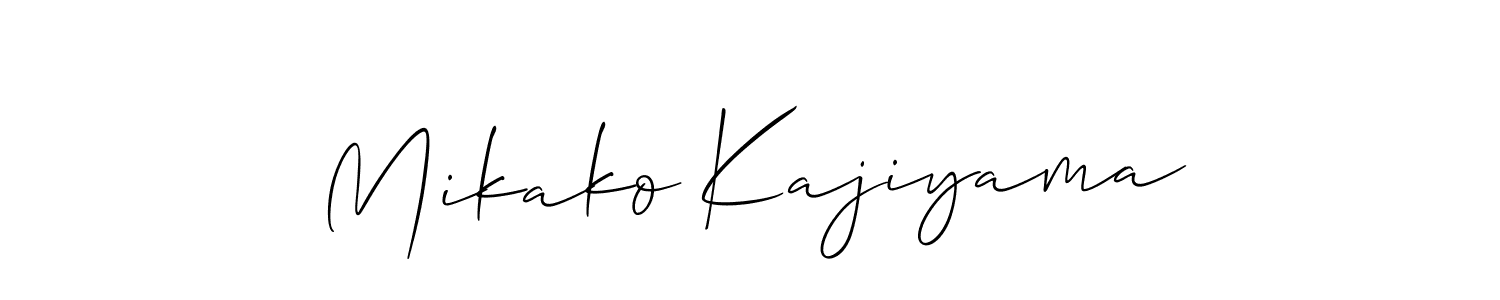 Use a signature maker to create a handwritten signature online. With this signature software, you can design (Allison_Script) your own signature for name Mikako Kajiyama. Mikako Kajiyama signature style 2 images and pictures png