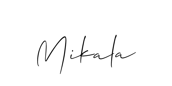 Create a beautiful signature design for name Mikala. With this signature (Allison_Script) fonts, you can make a handwritten signature for free. Mikala signature style 2 images and pictures png