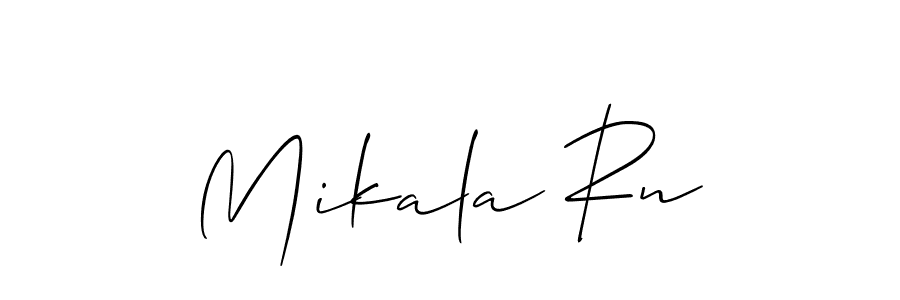 Use a signature maker to create a handwritten signature online. With this signature software, you can design (Allison_Script) your own signature for name Mikala Rn. Mikala Rn signature style 2 images and pictures png