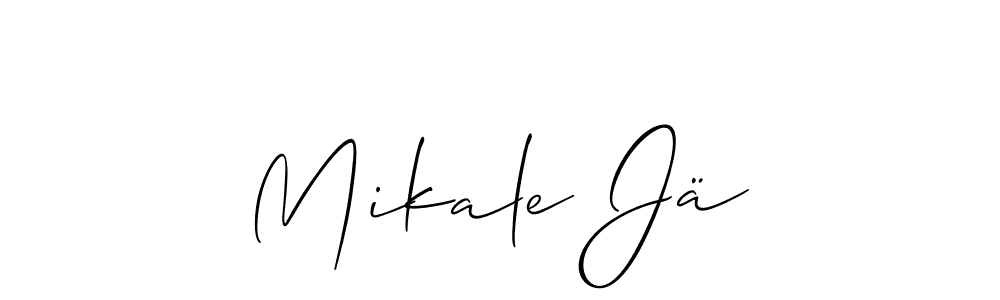 It looks lik you need a new signature style for name Mikale Jä. Design unique handwritten (Allison_Script) signature with our free signature maker in just a few clicks. Mikale Jä signature style 2 images and pictures png