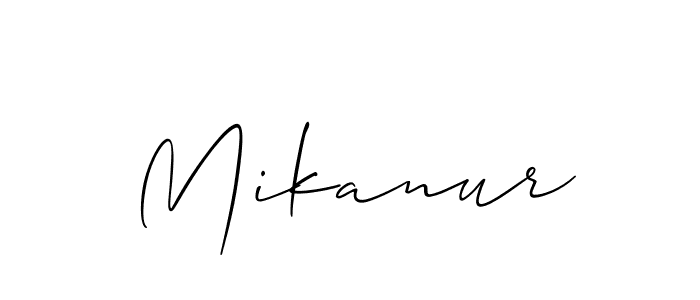 Make a short Mikanur signature style. Manage your documents anywhere anytime using Allison_Script. Create and add eSignatures, submit forms, share and send files easily. Mikanur signature style 2 images and pictures png