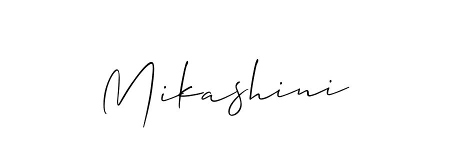 It looks lik you need a new signature style for name Mikashini. Design unique handwritten (Allison_Script) signature with our free signature maker in just a few clicks. Mikashini signature style 2 images and pictures png