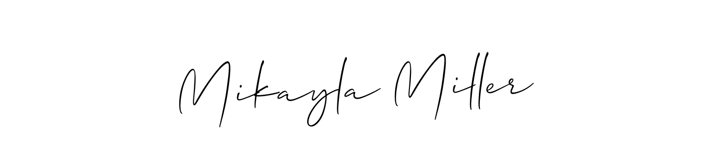 Make a beautiful signature design for name Mikayla Miller. With this signature (Allison_Script) style, you can create a handwritten signature for free. Mikayla Miller signature style 2 images and pictures png