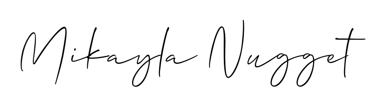 Practice writing Mikayla Nugget with the flow of Allison_Script lettering. A fantastic source of inspiration for developing your personal signature style. Mikayla Nugget signature style 2 images and pictures png