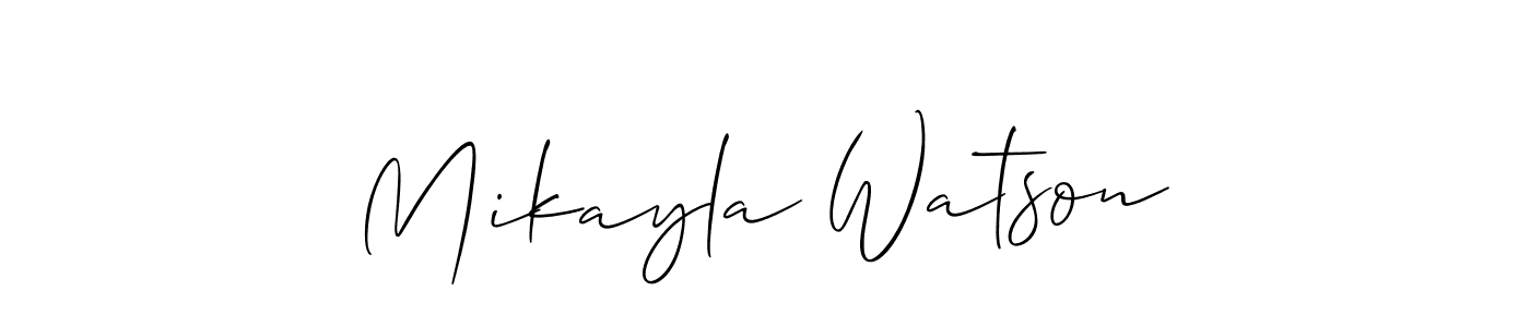 This is the best signature style for the Mikayla Watson name. Also you like these signature font (Allison_Script). Mix name signature. Mikayla Watson signature style 2 images and pictures png