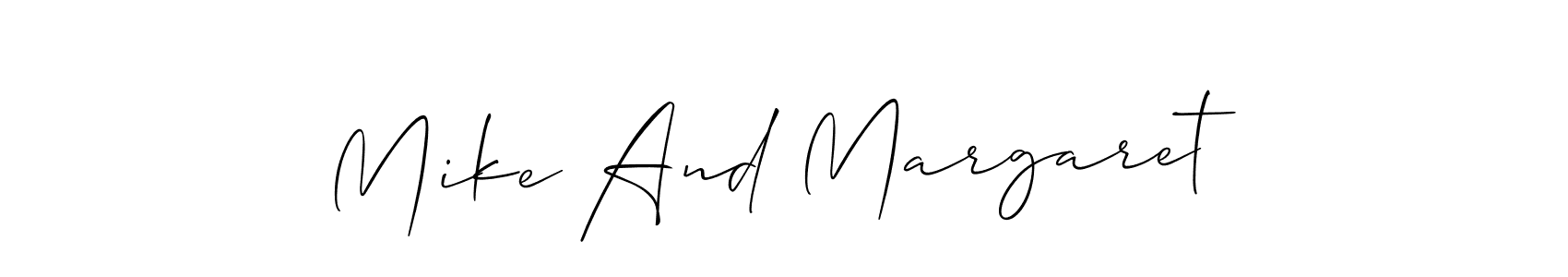 Use a signature maker to create a handwritten signature online. With this signature software, you can design (Allison_Script) your own signature for name Mike And Margaret. Mike And Margaret signature style 2 images and pictures png