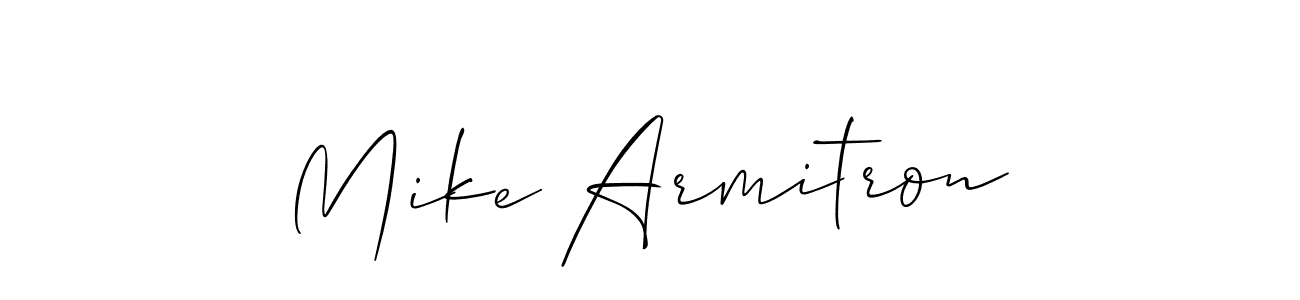 Use a signature maker to create a handwritten signature online. With this signature software, you can design (Allison_Script) your own signature for name Mike Armitron. Mike Armitron signature style 2 images and pictures png