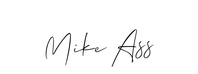 Make a beautiful signature design for name Mike Ass. With this signature (Allison_Script) style, you can create a handwritten signature for free. Mike Ass signature style 2 images and pictures png