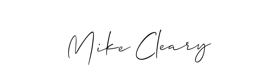 Make a beautiful signature design for name Mike Cleary. With this signature (Allison_Script) style, you can create a handwritten signature for free. Mike Cleary signature style 2 images and pictures png