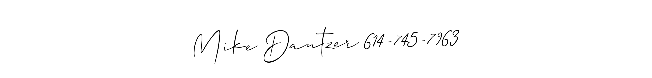 Create a beautiful signature design for name Mike Dantzer 614-745-7963. With this signature (Allison_Script) fonts, you can make a handwritten signature for free. Mike Dantzer 614-745-7963 signature style 2 images and pictures png