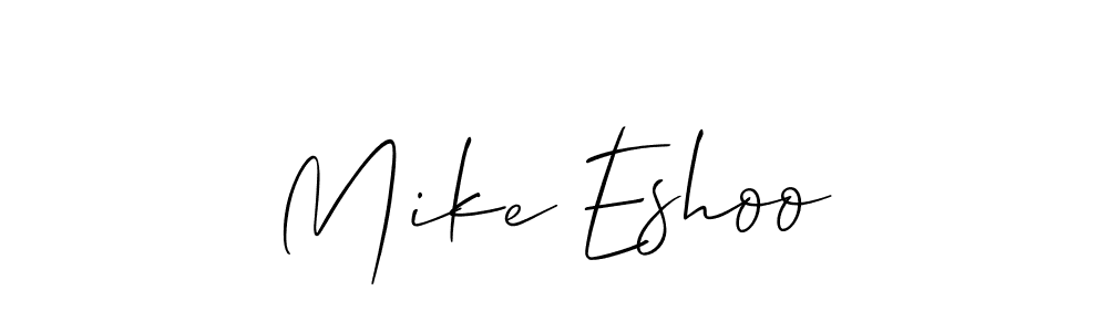 Also we have Mike Eshoo name is the best signature style. Create professional handwritten signature collection using Allison_Script autograph style. Mike Eshoo signature style 2 images and pictures png