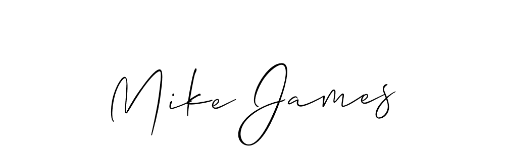 You should practise on your own different ways (Allison_Script) to write your name (Mike James) in signature. don't let someone else do it for you. Mike James signature style 2 images and pictures png