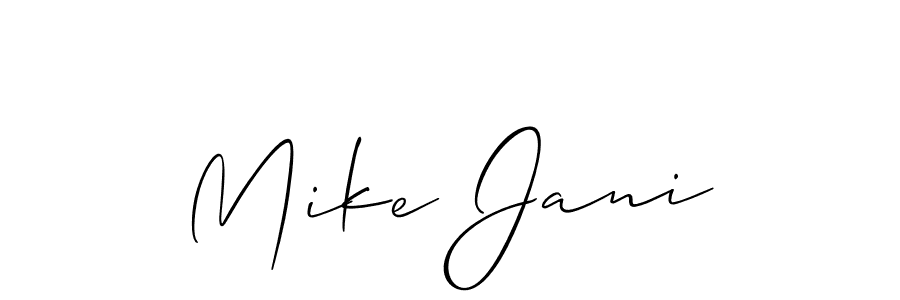 Also we have Mike Jani name is the best signature style. Create professional handwritten signature collection using Allison_Script autograph style. Mike Jani signature style 2 images and pictures png