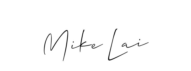 You should practise on your own different ways (Allison_Script) to write your name (Mike Lai) in signature. don't let someone else do it for you. Mike Lai signature style 2 images and pictures png