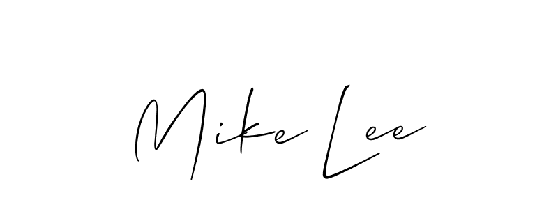 How to make Mike Lee name signature. Use Allison_Script style for creating short signs online. This is the latest handwritten sign. Mike Lee signature style 2 images and pictures png