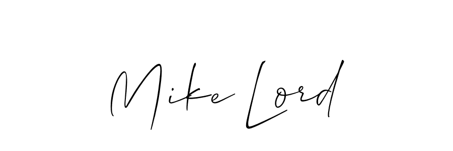 How to make Mike Lord name signature. Use Allison_Script style for creating short signs online. This is the latest handwritten sign. Mike Lord signature style 2 images and pictures png