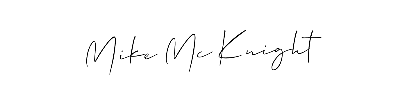 Similarly Allison_Script is the best handwritten signature design. Signature creator online .You can use it as an online autograph creator for name Mike Mc Knight. Mike Mc Knight signature style 2 images and pictures png