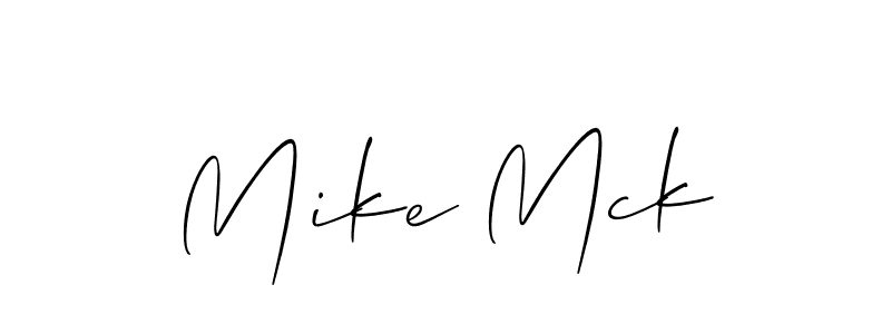 Use a signature maker to create a handwritten signature online. With this signature software, you can design (Allison_Script) your own signature for name Mike Mck. Mike Mck signature style 2 images and pictures png