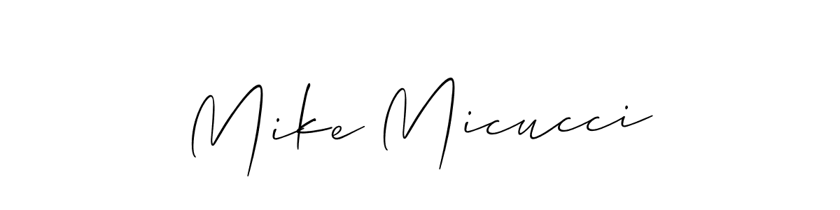 You should practise on your own different ways (Allison_Script) to write your name (Mike Micucci) in signature. don't let someone else do it for you. Mike Micucci signature style 2 images and pictures png