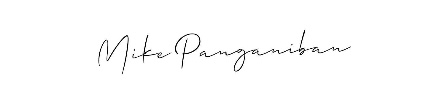 Create a beautiful signature design for name Mike Panganiban. With this signature (Allison_Script) fonts, you can make a handwritten signature for free. Mike Panganiban signature style 2 images and pictures png