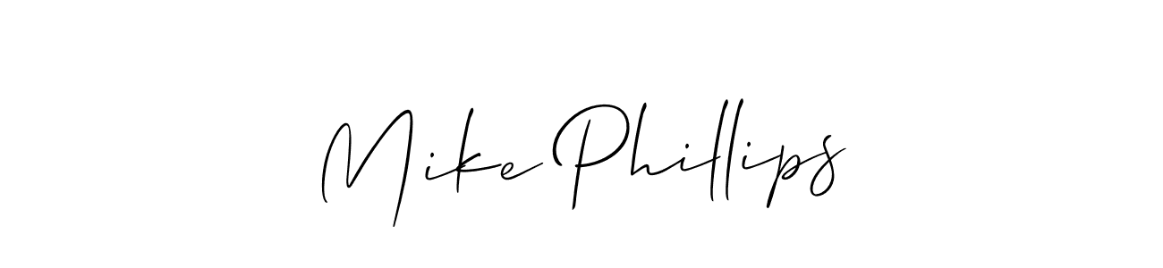 It looks lik you need a new signature style for name Mike Phillips. Design unique handwritten (Allison_Script) signature with our free signature maker in just a few clicks. Mike Phillips signature style 2 images and pictures png