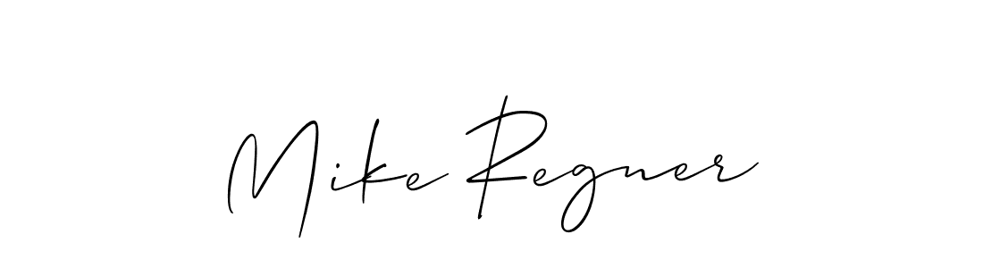 Use a signature maker to create a handwritten signature online. With this signature software, you can design (Allison_Script) your own signature for name Mike Regner. Mike Regner signature style 2 images and pictures png