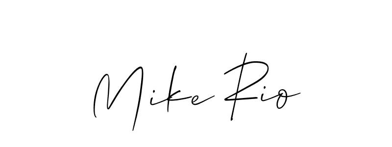 Make a beautiful signature design for name Mike Rio. With this signature (Allison_Script) style, you can create a handwritten signature for free. Mike Rio signature style 2 images and pictures png