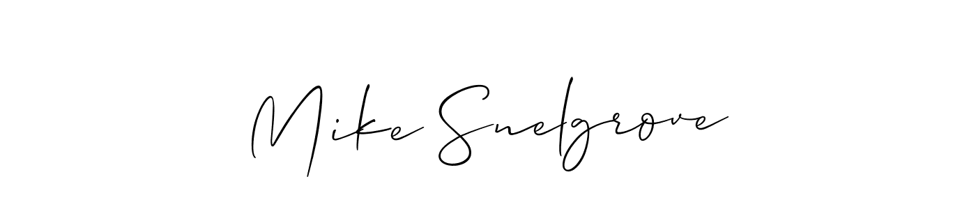 The best way (Allison_Script) to make a short signature is to pick only two or three words in your name. The name Mike Snelgrove include a total of six letters. For converting this name. Mike Snelgrove signature style 2 images and pictures png