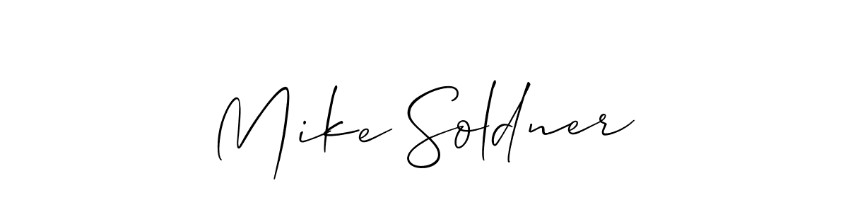 How to make Mike Soldner name signature. Use Allison_Script style for creating short signs online. This is the latest handwritten sign. Mike Soldner signature style 2 images and pictures png