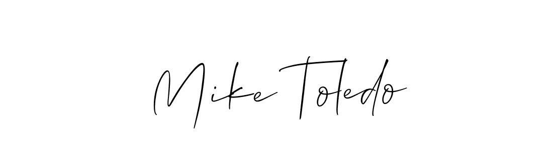 Make a short Mike Toledo signature style. Manage your documents anywhere anytime using Allison_Script. Create and add eSignatures, submit forms, share and send files easily. Mike Toledo signature style 2 images and pictures png