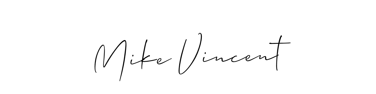It looks lik you need a new signature style for name Mike Vincent. Design unique handwritten (Allison_Script) signature with our free signature maker in just a few clicks. Mike Vincent signature style 2 images and pictures png
