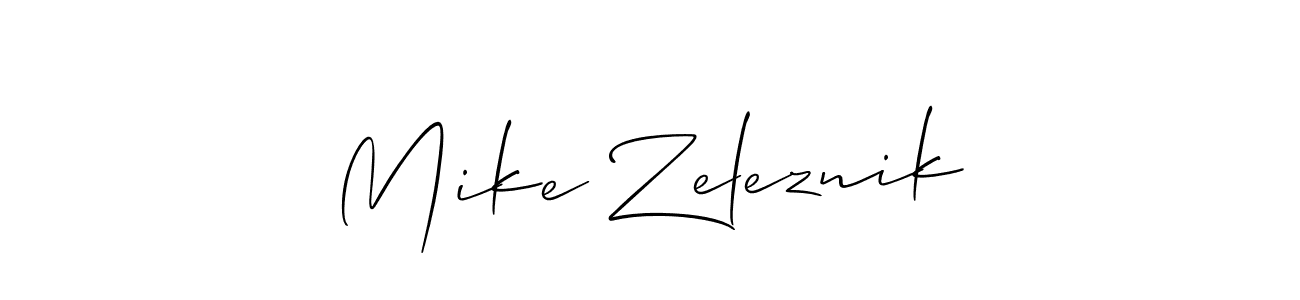 Make a beautiful signature design for name Mike Zeleznik. With this signature (Allison_Script) style, you can create a handwritten signature for free. Mike Zeleznik signature style 2 images and pictures png