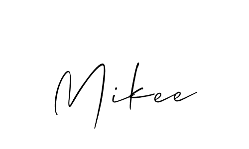 Mikee stylish signature style. Best Handwritten Sign (Allison_Script) for my name. Handwritten Signature Collection Ideas for my name Mikee. Mikee signature style 2 images and pictures png