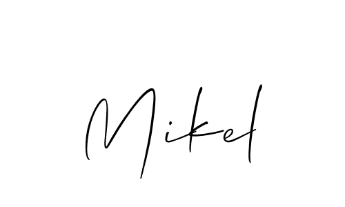 Mikel stylish signature style. Best Handwritten Sign (Allison_Script) for my name. Handwritten Signature Collection Ideas for my name Mikel. Mikel signature style 2 images and pictures png