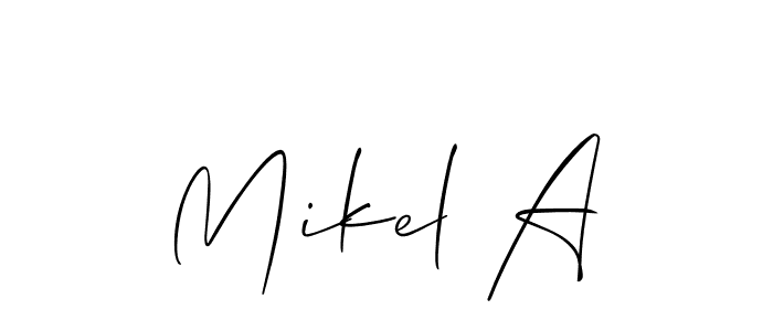 Similarly Allison_Script is the best handwritten signature design. Signature creator online .You can use it as an online autograph creator for name Mikel A. Mikel A signature style 2 images and pictures png