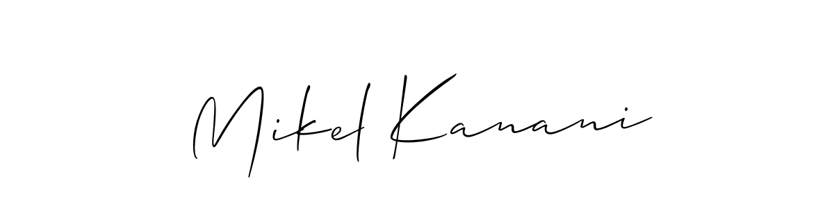 Design your own signature with our free online signature maker. With this signature software, you can create a handwritten (Allison_Script) signature for name Mikel Kanani. Mikel Kanani signature style 2 images and pictures png