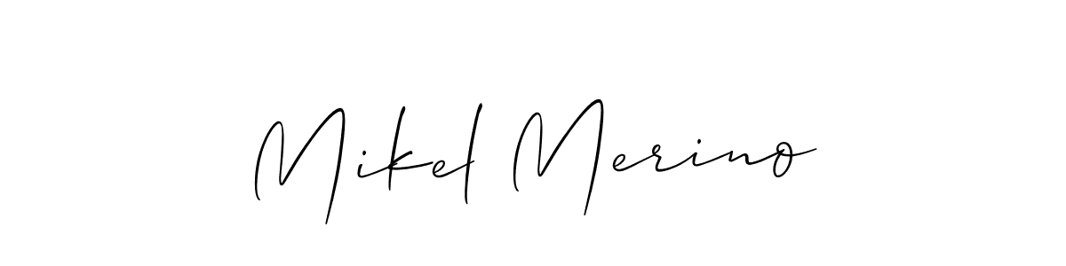 You should practise on your own different ways (Allison_Script) to write your name (Mikel Merino) in signature. don't let someone else do it for you. Mikel Merino signature style 2 images and pictures png