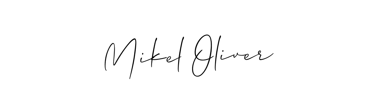 if you are searching for the best signature style for your name Mikel Oliver. so please give up your signature search. here we have designed multiple signature styles  using Allison_Script. Mikel Oliver signature style 2 images and pictures png